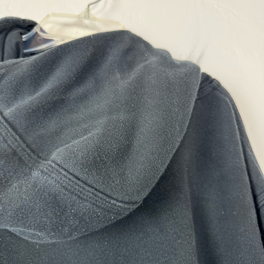 Nike Club Pullover Sweatshirt Hoodie Jacket Swoosh Logo Big Front Black Red - Picture 9 of 12